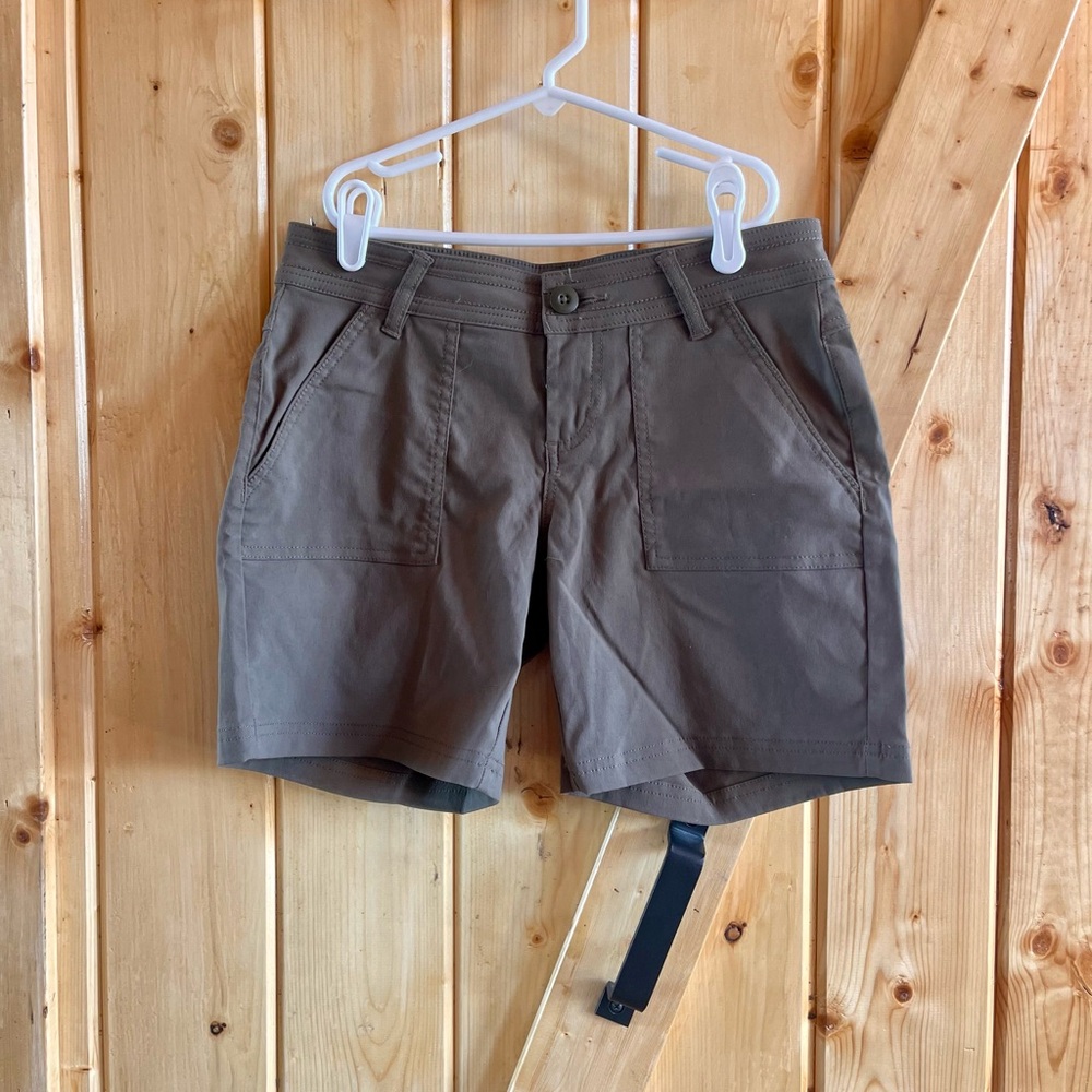 Prana Olivia shorts, size 0 olive khaki